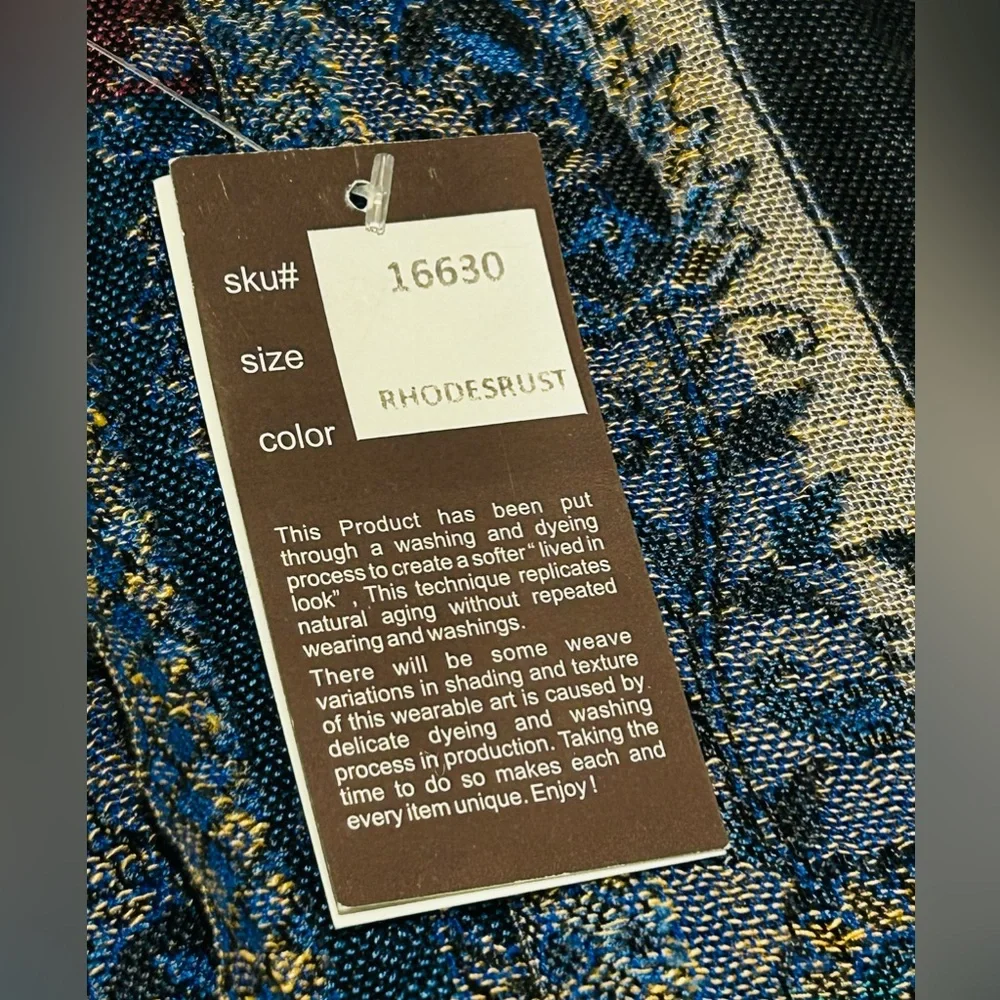 Southwestern Jewel Tone ANU Large Scarf Wrap Shawl Western Gypsy Witchy Boho NEW